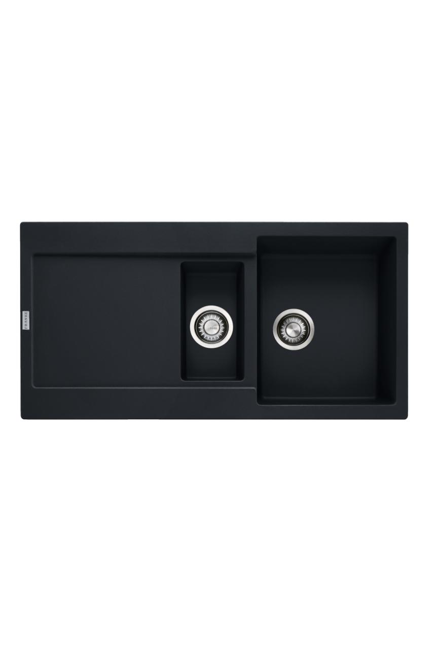 Franke Maris MRG 651 Fragranite Nero Opaco 1,5 Lavabo 97 x 50 cm Installazione con Zona di Scarico 114.0628.993