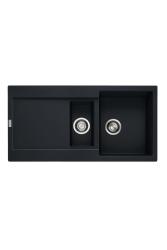 Franke Maris MRG 651 Fragranite Nero Opaco 1,5 Lavabo 97 x 50 cm Installazione con Zona di Scarico 114.0628.993