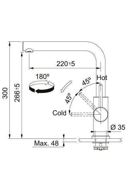 Franke Smart Glenda Rubinetto da Cucina con Beccuccio Girevole in Acciaio Inox 115.0706.985