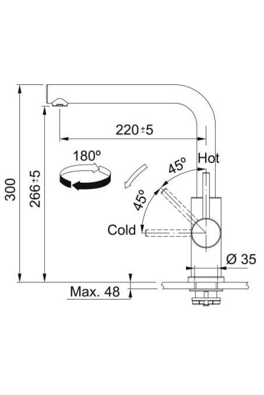 Franke Smart Glenda Rubinetto da Cucina con Beccuccio Girevole in Acciaio Inox 115.0706.985