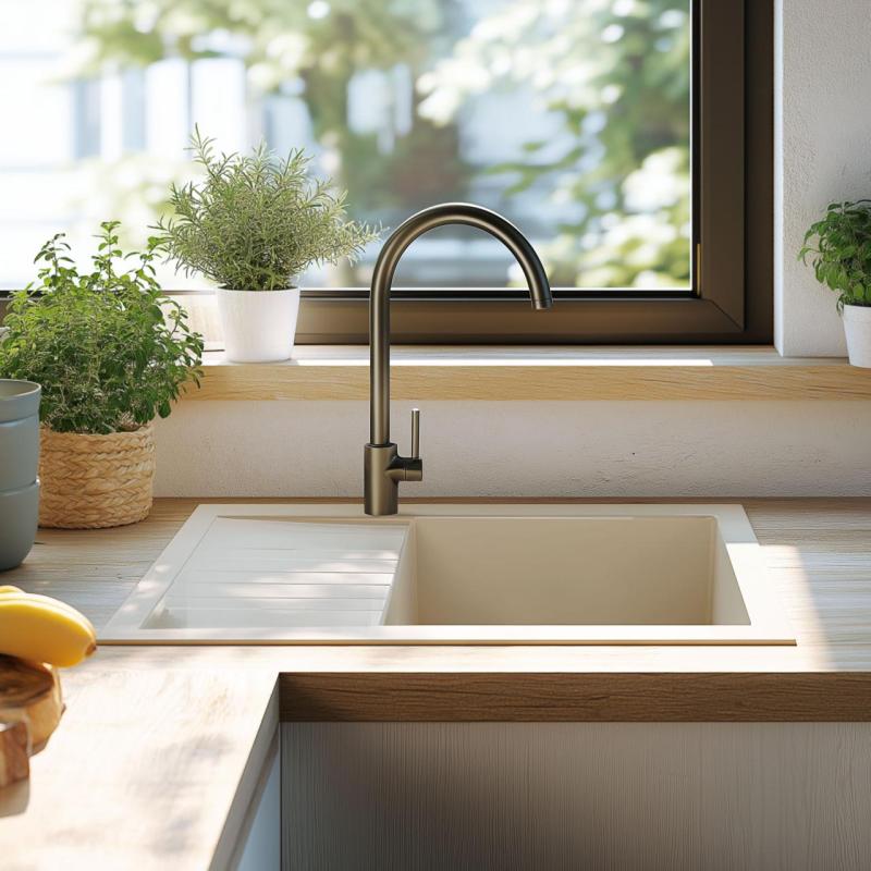 Ausmann Ceramic Sylva Lavabo Ceramico Bianco con Zona di Sgocciolamento 857 x 500 mm 1208971128