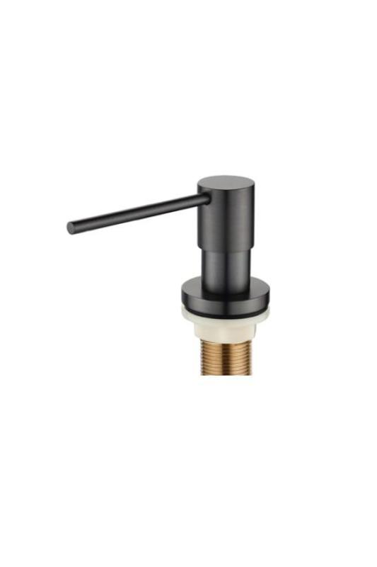 Dosatore di sapone da incasso Ausmann Lirio in metallo color canna di fucile, riempibile dall'alto 1208971201