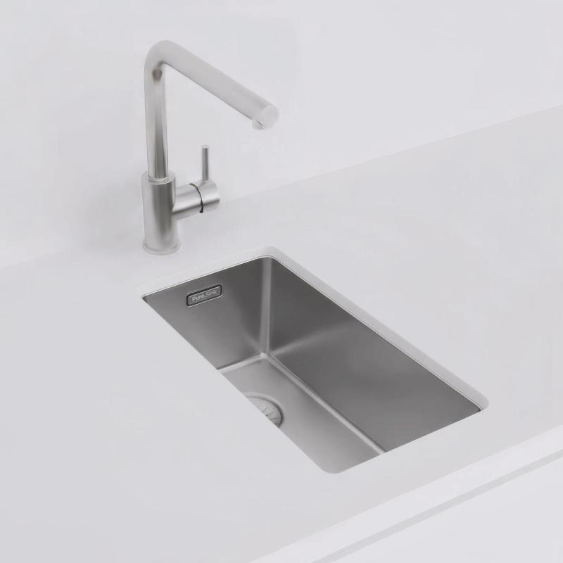 Pure.Sink Exclusivo piccolo lavello in acciaio inossidabile 18x40 cm raggio 10mm sottotop, a filo e sopratop PEX1840-02