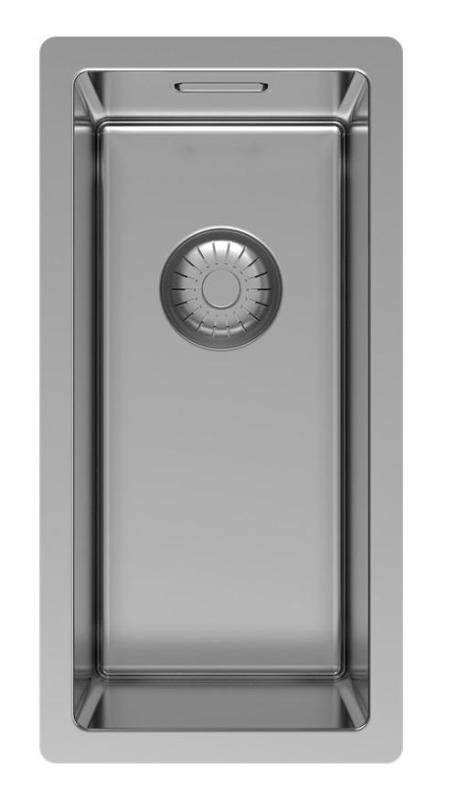 Pure.Sink Exclusivo piccolo lavello in acciaio inossidabile 18x40 cm raggio 10mm sottotop, a filo e sopratop PEX1840-02