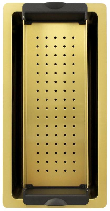 Pure.Sink Exclusivo piccolo lavello dorato 18x40 cm raggio 10mm sottotop, filotop e sopratop PEX1840-60