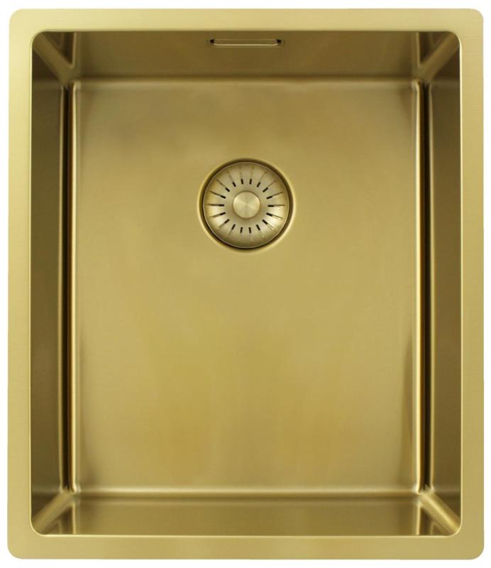 Pure.Sink Exclusivo Lavello dorato 34x40 cm raggio 10mm sottotop, filotop e sopratop PEX3440-60