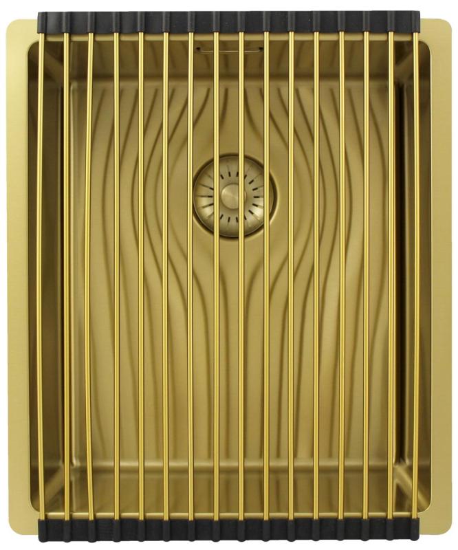 Pure.Sink Exclusivo Lavello dorato 34x40 cm raggio 10mm sottotop, filotop e sopratop PEX3440-60