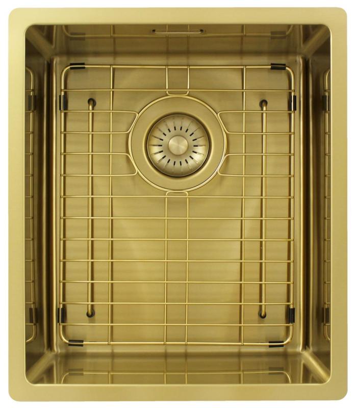Pure.Sink Exclusivo Lavello dorato 34x40 cm raggio 10mm sottotop, filotop e sopratop PEX3440-60