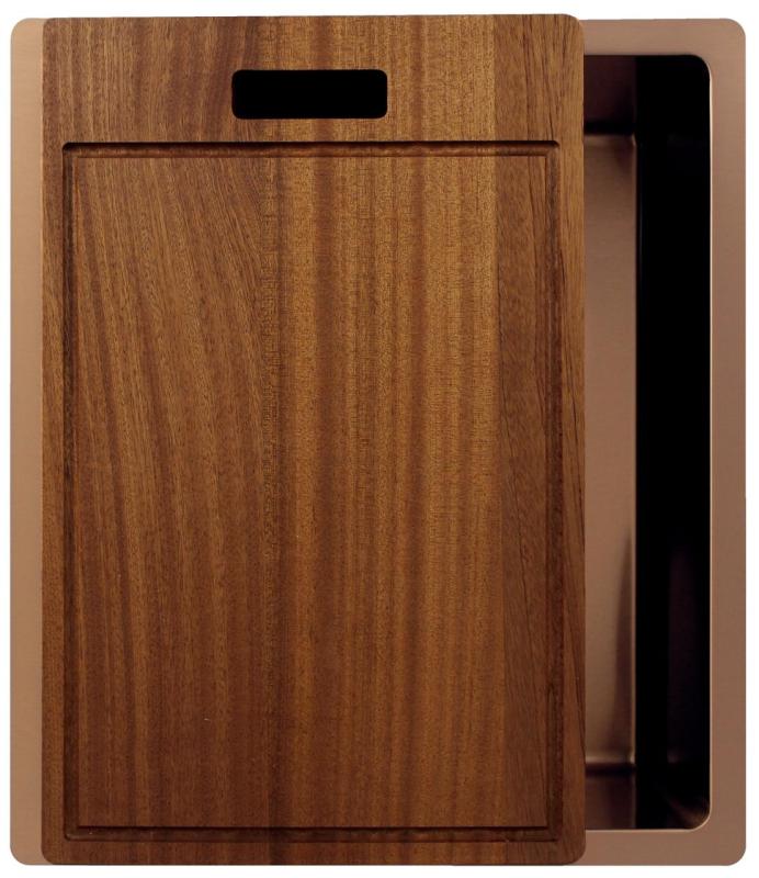 Pure.Sink Exclusivo Lavello in rame 34x40 cm raggio 10mm da incasso, installazione a filo e sopraelevata PEX3440-62