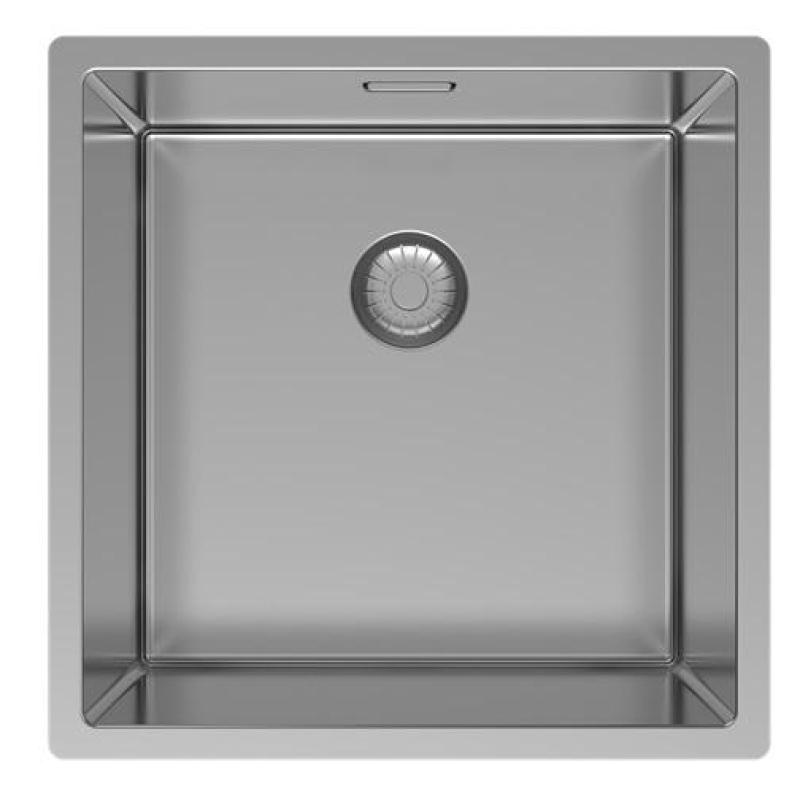 Pure.Sink Exclusivo RVS lavello 40x40 cm raggio 10mm sottotop, filotop e sopratop PEX4040-02