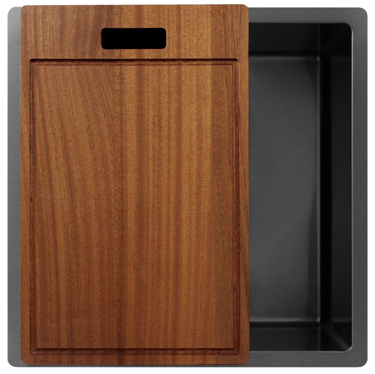 Pure.Sink Exclusivo Lavello in metallo color canna di fucile 40x40 cm raggio 10mm da incasso, a filo e da appoggio PEX4040-61 - Productafbeelding 6