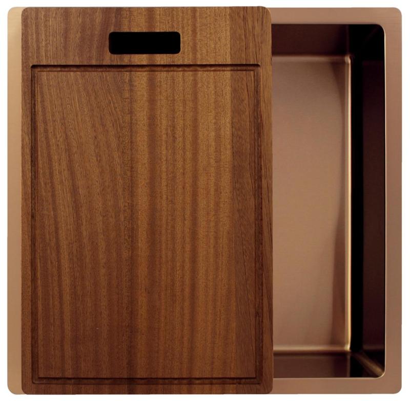 Pure.Sink Exclusivo Lavabo in rame 40x40 cm con raggio di 10mm, da incasso, da installare a filo o sopraelevato PEX4040-62