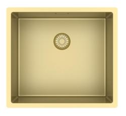 Pure.Sink Exclusivo Lavello dorato 45x40 cm raggio 10mm sottostruttura, installazione a filo e sopraelevata PEX4540-60