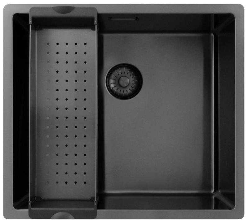 Pure.Sink Exclusivo Lavello iGun Metal 45x40 cm raggio 10mm sottotop, filotop e sopratop PEX4540-61