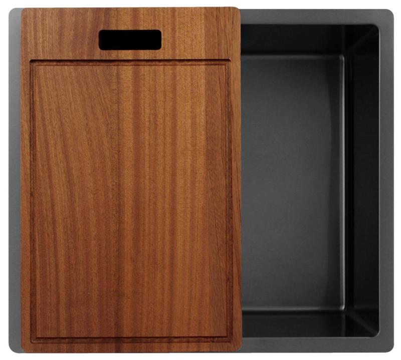 Pure.Sink Exclusivo Lavello iGun Metal 45x40 cm raggio 10mm sottotop, filotop e sopratop PEX4540-61