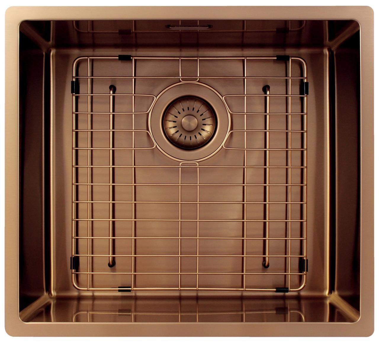 Pure.Sink Exclusivo Lavello in rame 45x40 cm raggio 10mm per sottotop, top piatto e sopraelevato PEX4540-62 - Productafbeelding 5