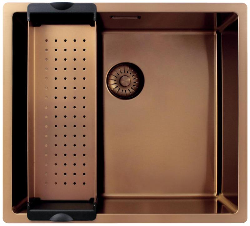 Pure.Sink Exclusivo Lavello in rame 45x40 cm raggio 10mm per sottotop, top piatto e sopraelevato PEX4540-62
