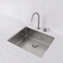 Pure.Sink Exclusivo Lavello in acciaio inossidabile 50x40 cm con raggio di 10mm per installazione sottotop, a filo e sopra il top PEX5040-02