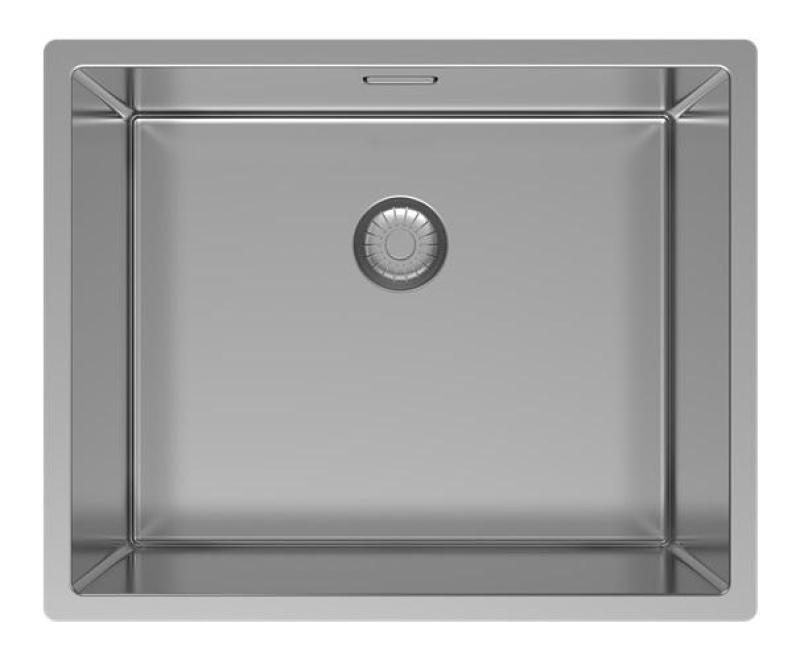 Pure.Sink Exclusivo Lavello in acciaio inossidabile 50x40 cm con raggio di 10mm per installazione sottotop, a filo e sopra il top PEX5040-02