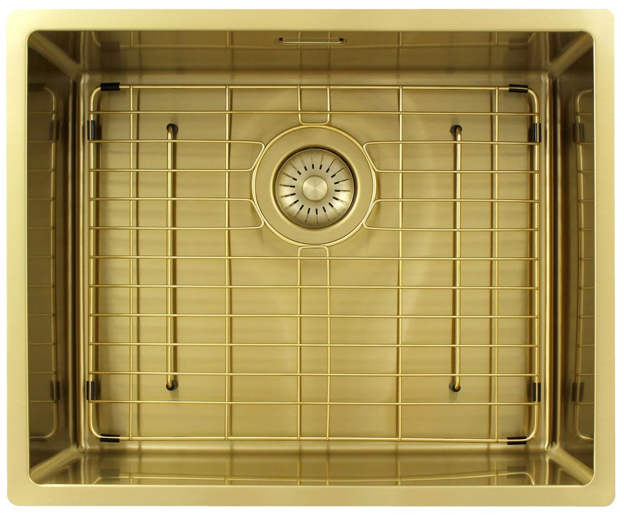 Pure.Sink Exclusivo Lavello dorato 50x40 cm raggio 10mm da incasso, filotop e sopratop PEX5040-60 - Productafbeelding 6