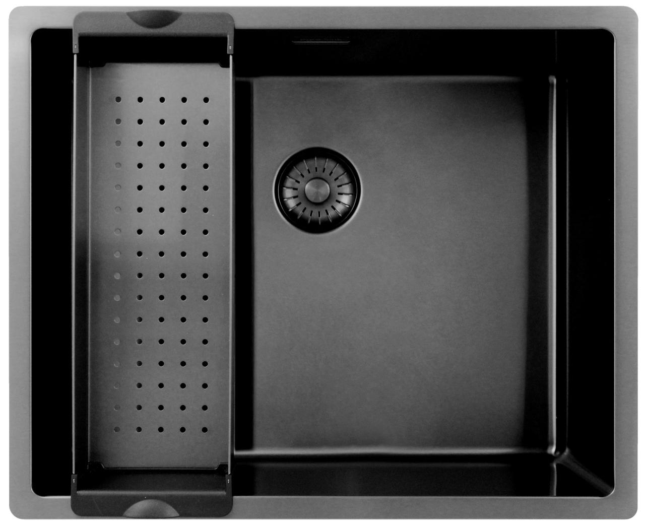 Pure.Sink Exclusivo Lavello in metallo color gun metal 50x40 cm raggio 10mm sottotop, filotop e sopratop PEX5040-61 - Productafbeelding 3