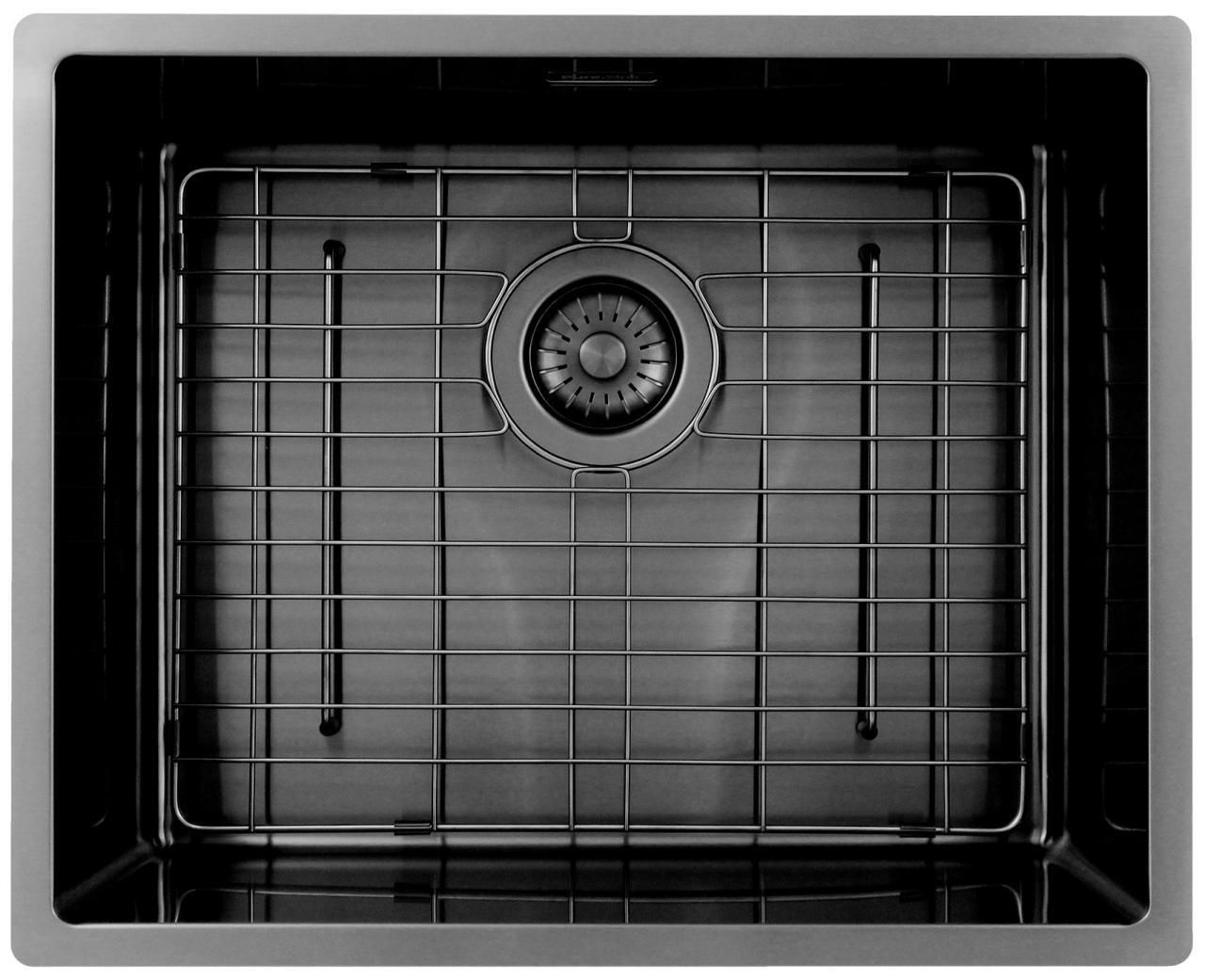 Pure.Sink Exclusivo Lavello in metallo color gun metal 50x40 cm raggio 10mm sottotop, filotop e sopratop PEX5040-61 - Productafbeelding 5