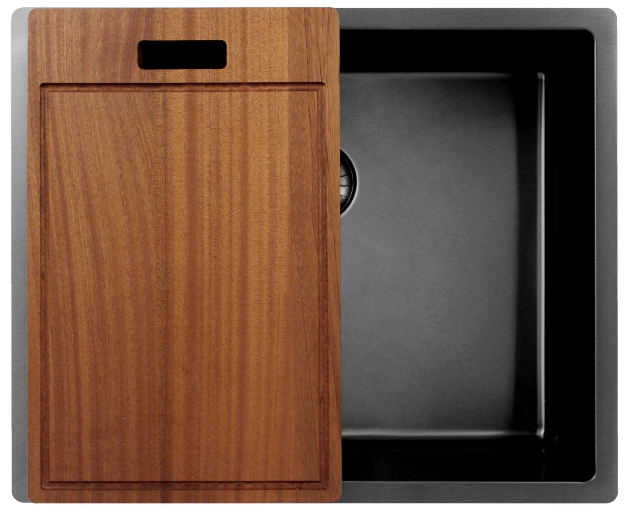 Pure.Sink Exclusivo Lavello in metallo color gun metal 50x40 cm raggio 10mm sottotop, filotop e sopratop PEX5040-61 - Productafbeelding 6