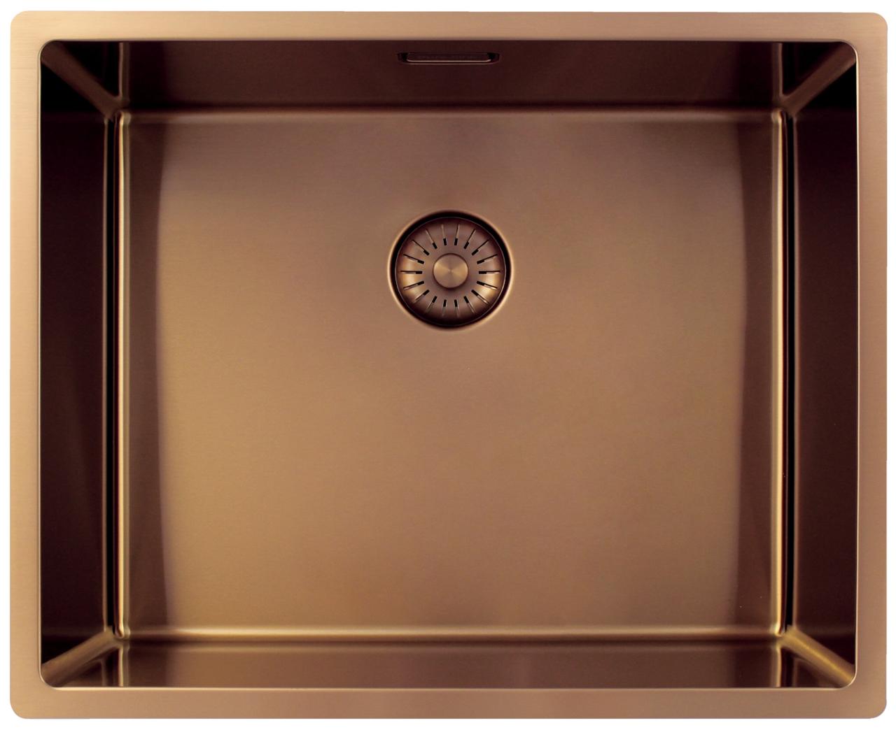 Pure.Sink Exclusivo Lavello in rame 50x40 cm raggio 10mm sottotop, filotop e sopratop PEX5040-62 - Productafbeelding