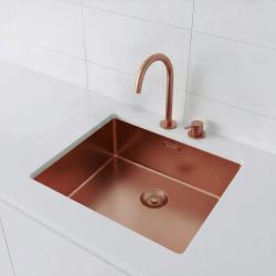 Pure.Sink Exclusivo Lavello in rame 50x40 cm raggio 10mm sottotop, filotop e sopratop PEX5040-62