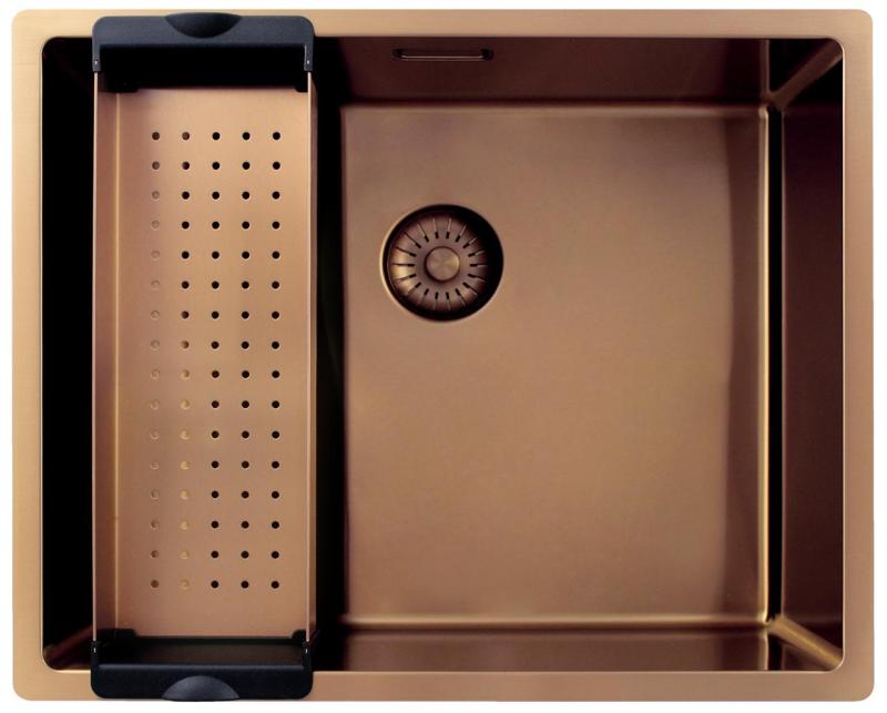 Pure.Sink Exclusivo Lavello in rame 50x40 cm raggio 10mm sottotop, filotop e sopratop PEX5040-62