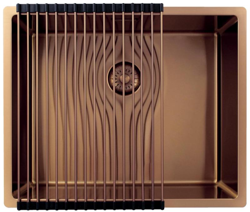 Pure.Sink Exclusivo Lavello in rame 50x40 cm raggio 10mm sottotop, filotop e sopratop PEX5040-62