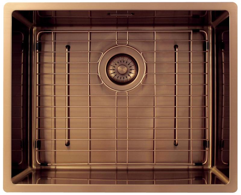 Pure.Sink Exclusivo Lavello in rame 50x40 cm raggio 10mm sottotop, filotop e sopratop PEX5040-62