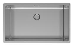 Pure.Sink Exclusivo grande lavello in acciaio inossidabile 70x40 cm raggio 10mm sottotop, top liscio e sopratop PEX7040-02