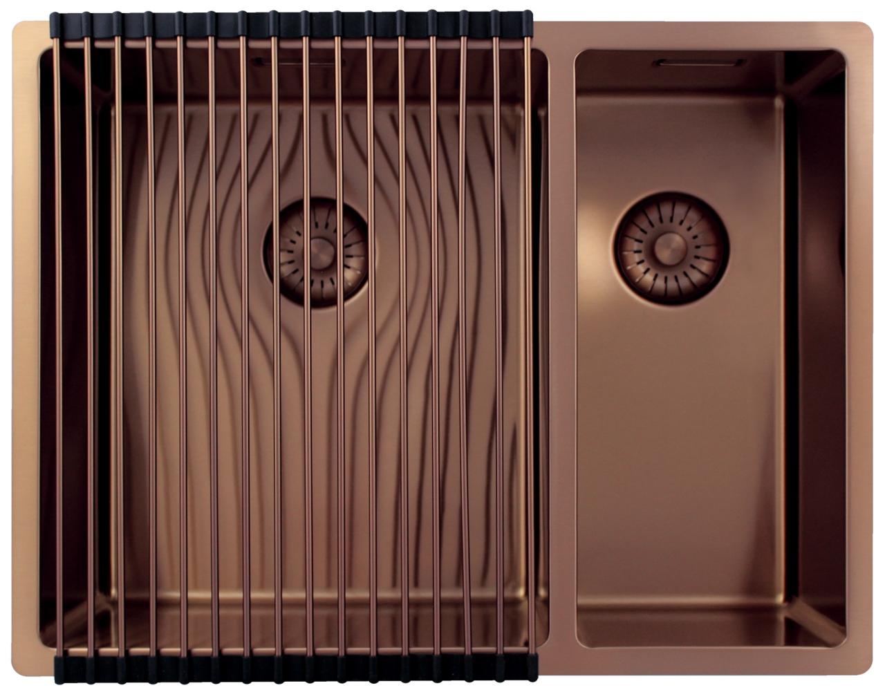 Pure.Sink Exclusivo Ottone 1,5 vasca e mezza 34+18 cm raggio 10mm PEX341840-62 - Productafbeelding 4