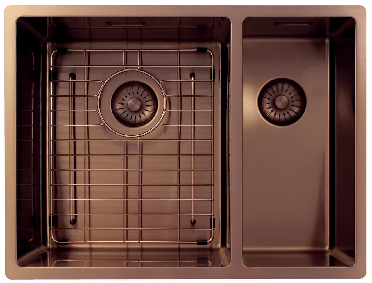 Pure.Sink Exclusivo Ottone 1,5 vasca e mezza 34+18 cm raggio 10mm PEX341840-62 - Productafbeelding 5