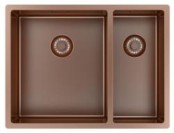 Pure.Sink Exclusivo Ottone 1,5 vasca e mezza 34+18 cm raggio 10mm PEX341840-62