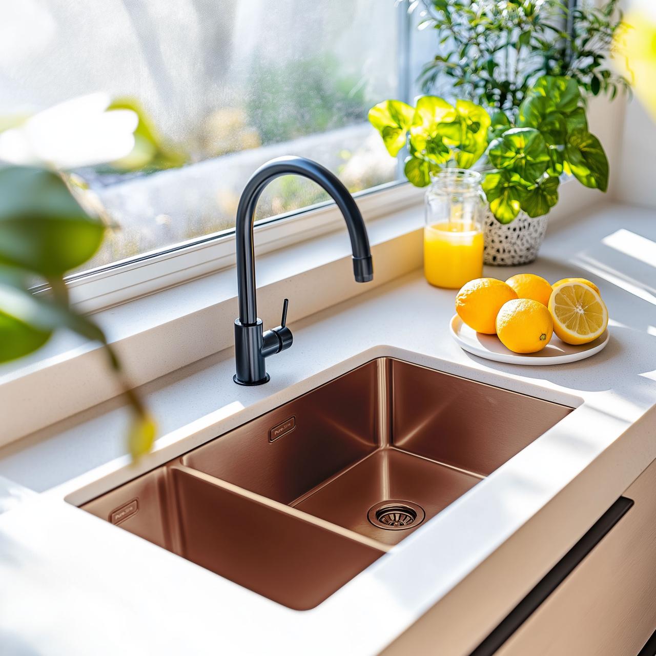Pure.Sink Exclusivo Rame 1,5 vasca da bagno e mezzo 18+34cm raggio 10mm PEX183440-62 - Productafbeelding 3