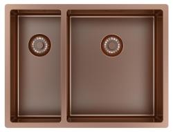 Pure.Sink Exclusivo Rame 1,5 vasca da bagno e mezzo 18+34cm raggio 10mm PEX183440-62