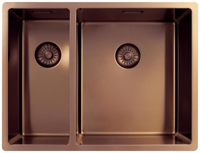 Pure.Sink Exclusivo Rame 1,5 vasca da bagno e mezzo 18+34cm raggio 10mm PEX183440-62