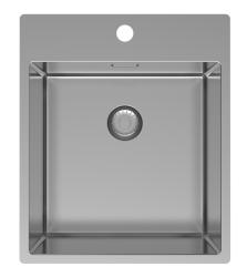 Pure.Sink Exclusivo Lavello RVS 44x52 cm Tapwing con foro per rubinetto raggio 10mm PEX4040T-02