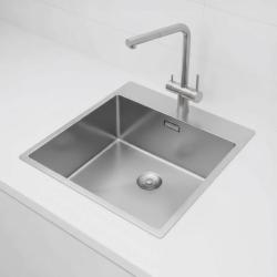 Pure.Sink Exclusivo Lavello in RVS 49x52 cm Tapwing con foro per rubinetto raggio 10mm PEX4540T-02