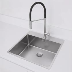 Pure.Sink Exclusivo Lavello in acciaio inossidabile 54x52cm Tapwing con foro per rubinetto raggio 10mm PEX5040T-02