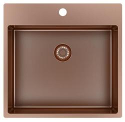 Pure.Sink Exclusivo Lavello in rame 54x52 cm Tapwing con foro per rubinetto raggio 10mm PEX5040T-62