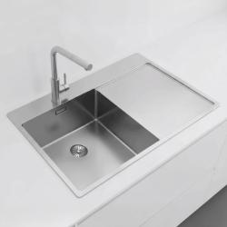 Pure.Sink Exclusivo Lavello in acciaio inossidabile con zona di scolo 78x52 cm Tapwing a sinistra PEX4078LT-02