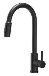 Rubinetto da cucina Quadri Viora Nero a 3 vie con un ulteriore collegamento per acqua filtrata 1208971403