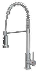 Rubinetto da cucina Quadri Redwick in acciaio inossidabile con beccuccio semi-flessibile e doccia con 2 tipi di getto più funzione di arresto dell'acqua 1208971411
