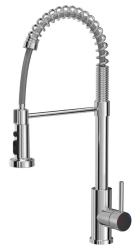 Rubinetto da cucina Quadri Redwick cromato con beccuccio semi-flessibile e doccia con 2 tipi di getto più funzione di arresto dell'acqua 1208971412