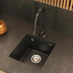 Graniteland Miniva Lavandino in granito Nero sottopiano 385x410 mm 1208971450