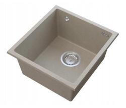 Graniteland Miniva Lavandino in granito Beige da incasso 385x410 mm 1208971451