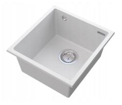 Graniteland Miniva Lavandino in granito bianco da incasso 385x410 mm 1208971452